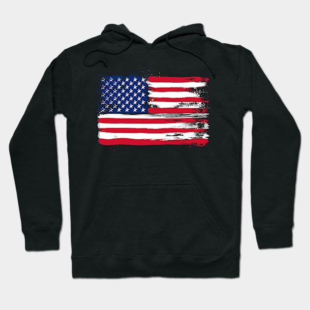 American flag Hoodie by DrMonekers